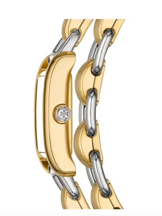 Tory Burch Eleanor TBW1074 Cream Dial Two Tone Double Bracelet 28MM Womens Watch main image 4